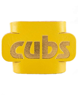 Cubs Leather Woggle - Yellow